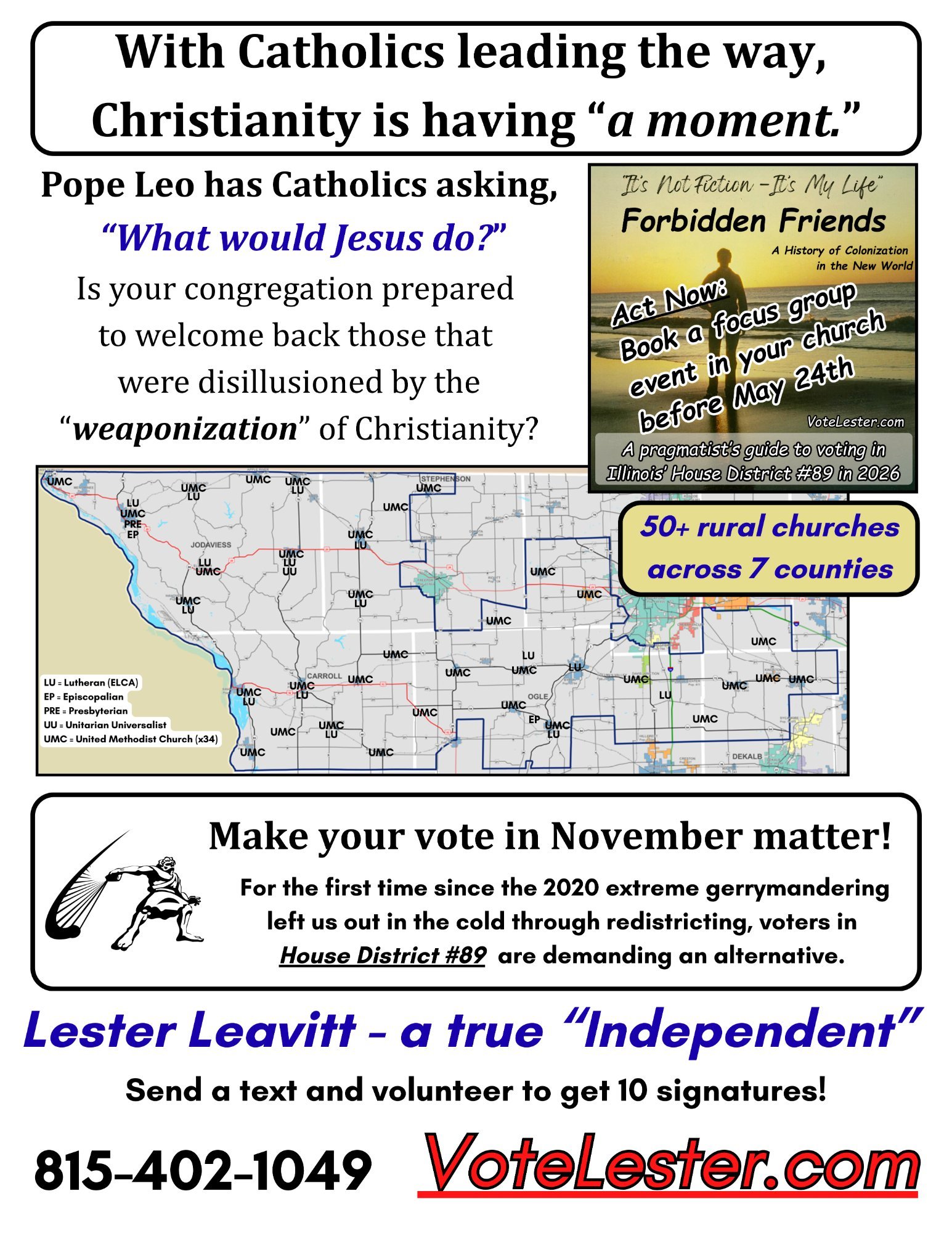 Christianity is having a moment — Pope Leo campaign flyer